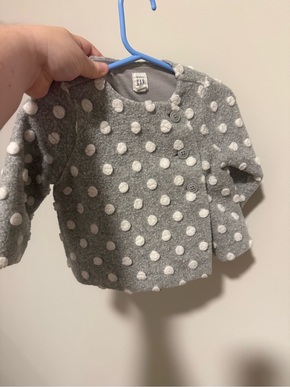 Baby Polka Dot Button-Up Sweater size 6-12months